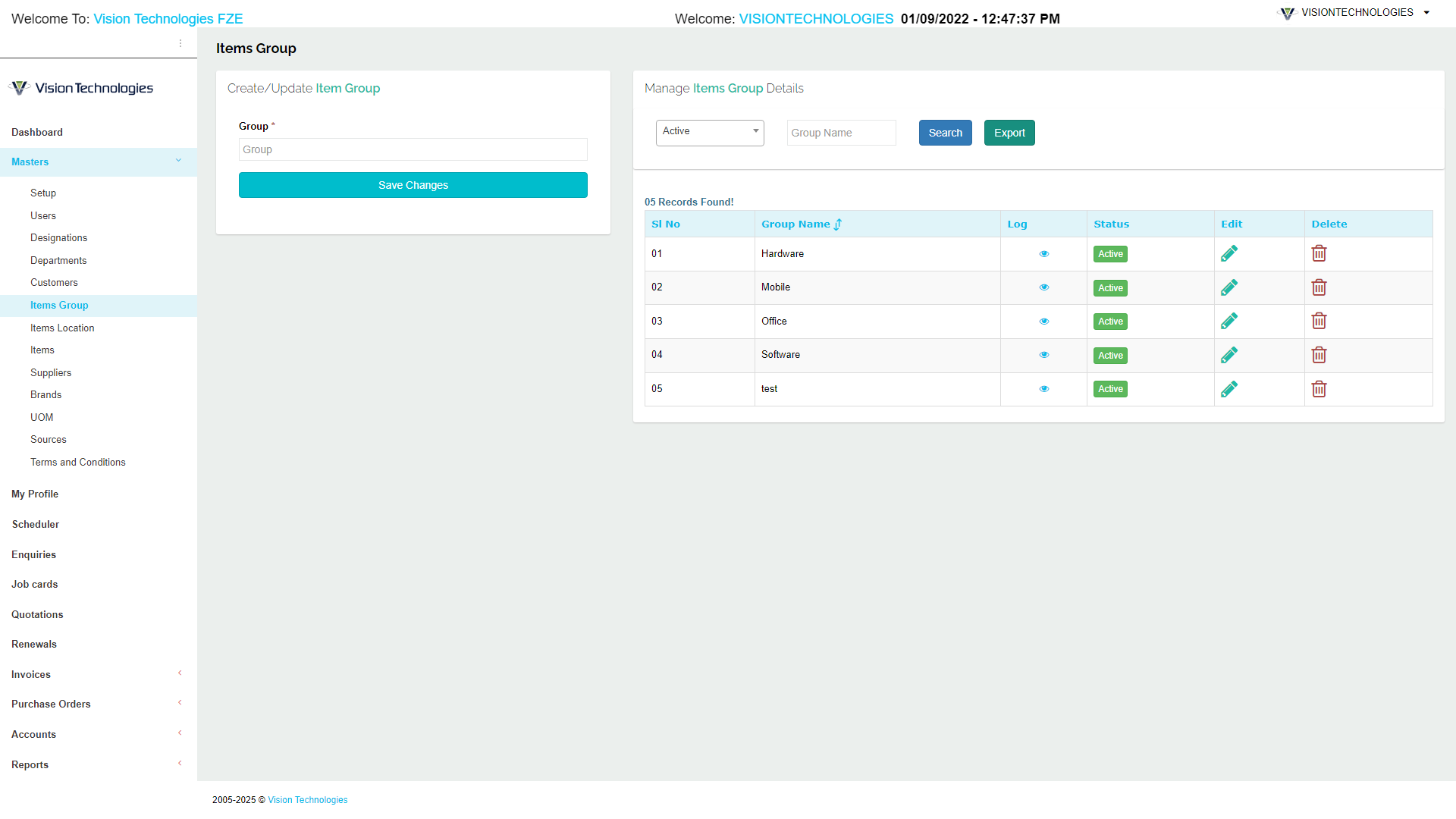 Dashboard Screenshot